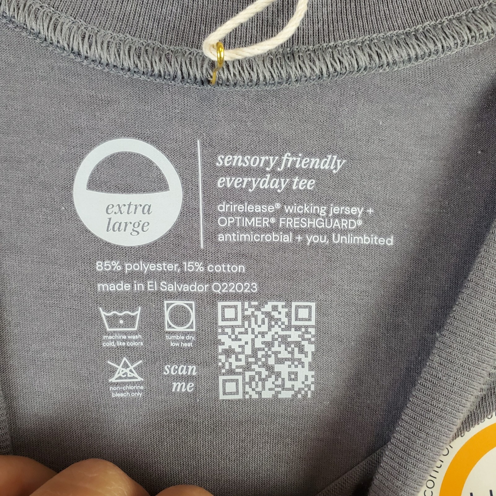No Limbits Drirelease Freshguard Tee Shirt Mens Large Gray Logo Crew Neck — image 4 of 7
